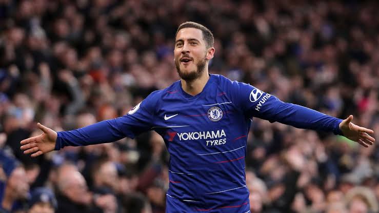 Eden Hazard in 2018 Chelsea home kit