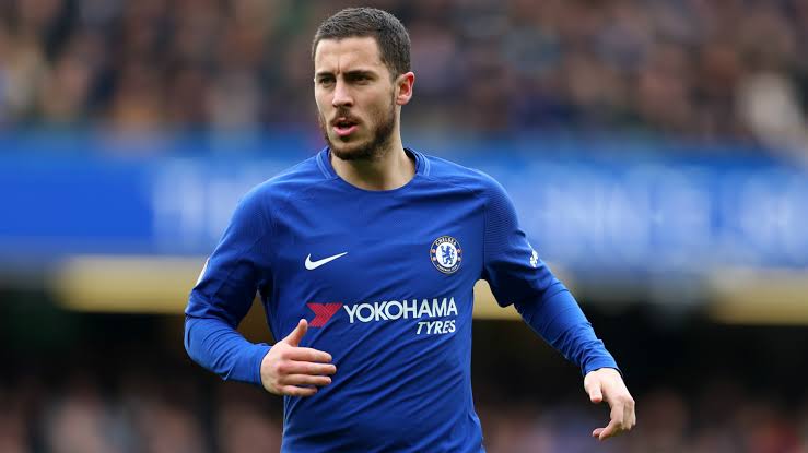 Eden Hazard in 2017 Chelsea home kit