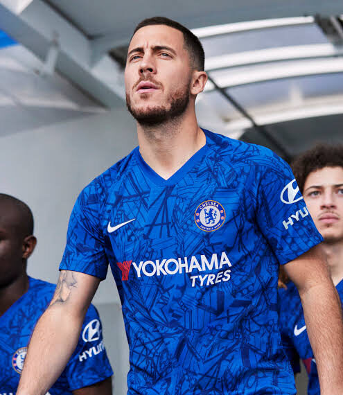 Eden Hazard in 2019 Chelsea home kit