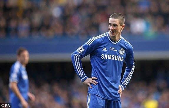 Fernando Torres in 2013 Chelsea home kit