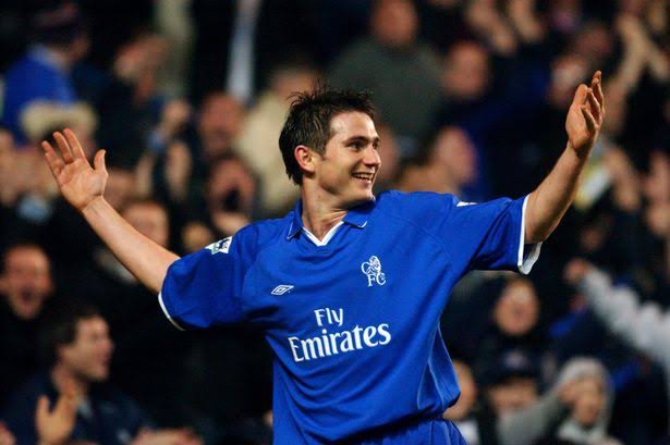 Frank Lampard in Chelsea 2001 Fly Emirates Jersey