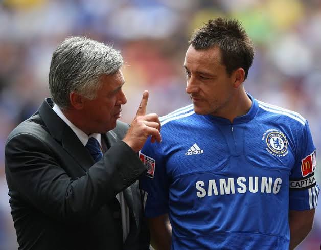 Carlo Ancelotti and John Terry in Chelsea 2009 Home Kit